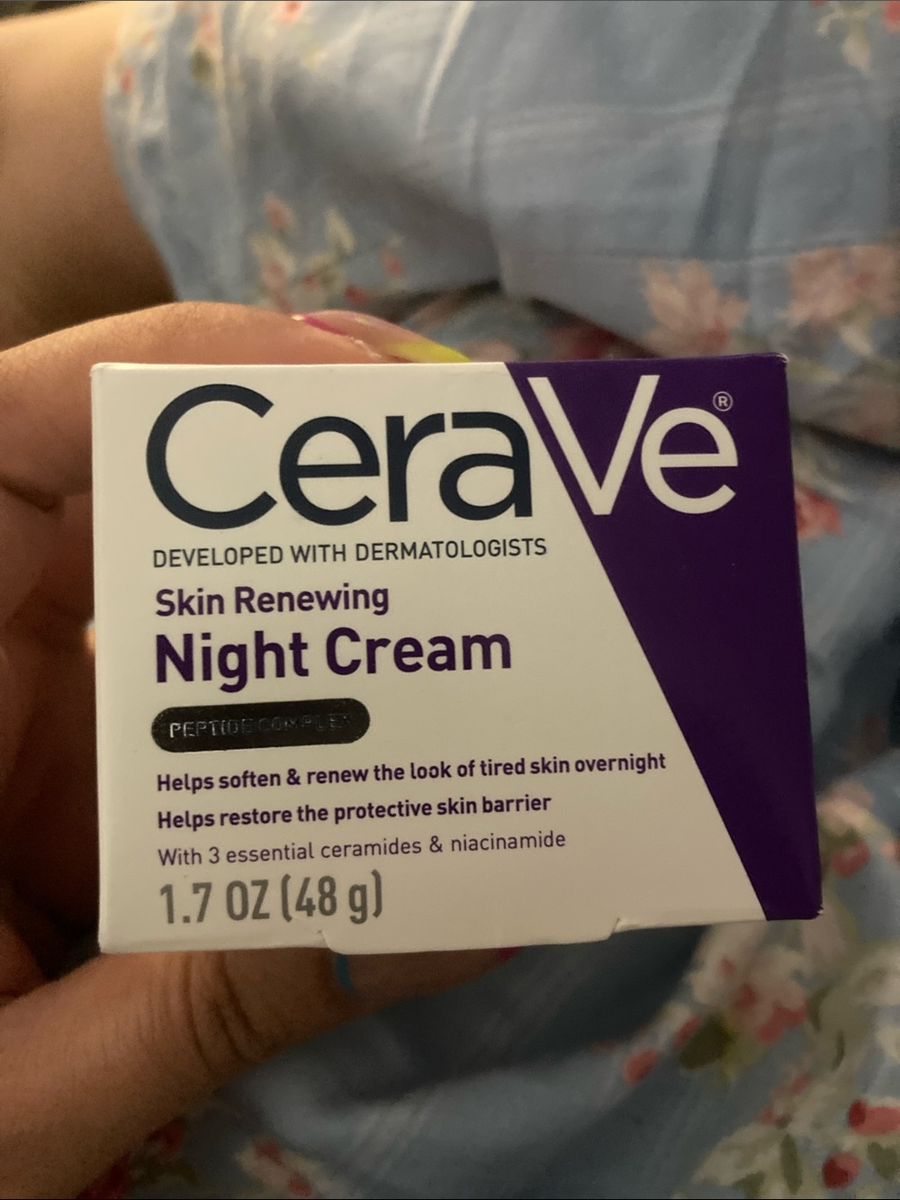 2 boxes Cerave Night Cream Box - White & Purple